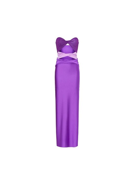 Baobab Dresses & Skirts - Women's BAOBAB Ola Maxi Purple Lavender Strapless Cutout Maxi Dress M